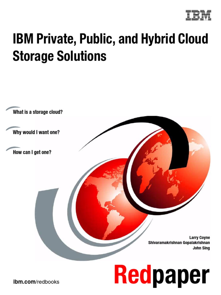 IBM Private, Public, and Hybrid Cloud Storage Solutions: Paper | PDF ...