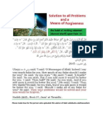 Solutions to All Problems -a Means of forgiveness of all sins-The habit of Reciting Salawaat ( durood shareef) on Nabi sallallahu alaihi wasallam