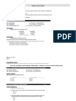 Sample Test Paper: Section-I ENGLISH