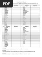 FCE Vocabulary List English School