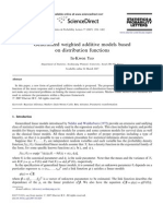 Generalized Weighted Additive Models Based On Distribution Functions