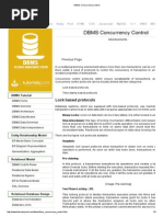 DBMS Concurrency Control