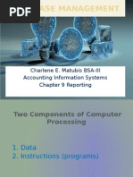 Report in Accounting Information System