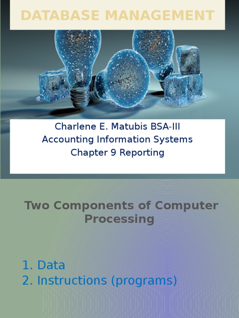 Database Structure in Accounting Software | PDF | Relational Model ...