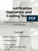 Humidification Operation and Cooling Tower: Introduction, Performance, and Design