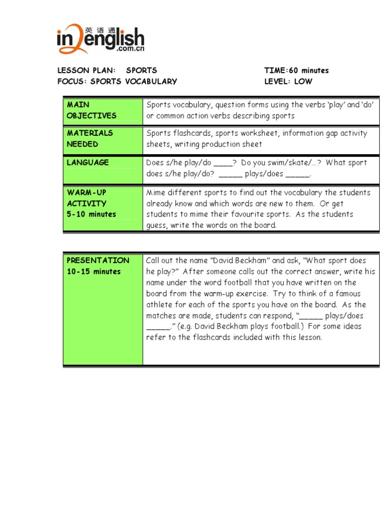 Sports Lesson Plans Sport Education Volleyball Season Plan. | Download