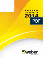 Tabela Preços - Weber 2014