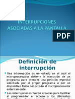 Interrupciones Asociadas A La Pantalla