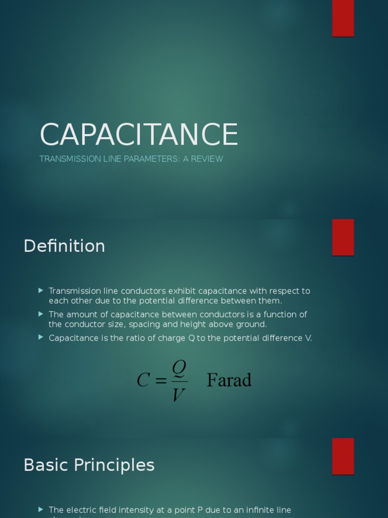 Transmission Line Capacitance PDF Capacitance Voltage
