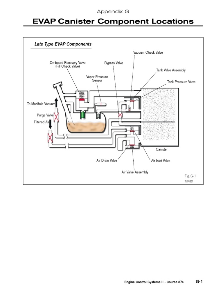 Diagrams and Descriptions of Evaporative Emission (EVAP) Canister