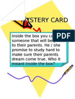 Mystery Card Promises to Make Parents Proud