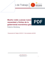 DT142014 Steinberg Mucho Ruido Pocas Nueces Necesidad y Limites de La Gobernanza Economica Global PDF