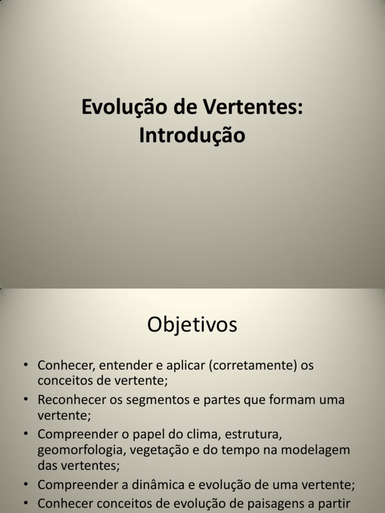 Evolução e Tipos de Vertentes Geográficas | PDF | Geomorfologia | Erosão