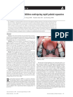 Reports of Pain by Children Undergoing Rapid Palatal Expansion