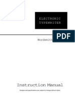 Instruction Manual: Electronic Typewriter