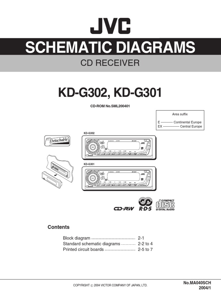 JVC Kd-g301 Kd-g302 (Ma040sch) Audio Car | PDF | Electronics ...