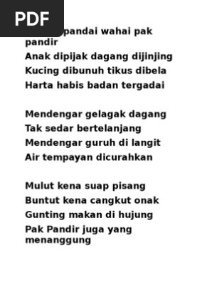 Mendengar Guruh Dilangit Air Tempayan Dicurahkan / Mendengar Guruh