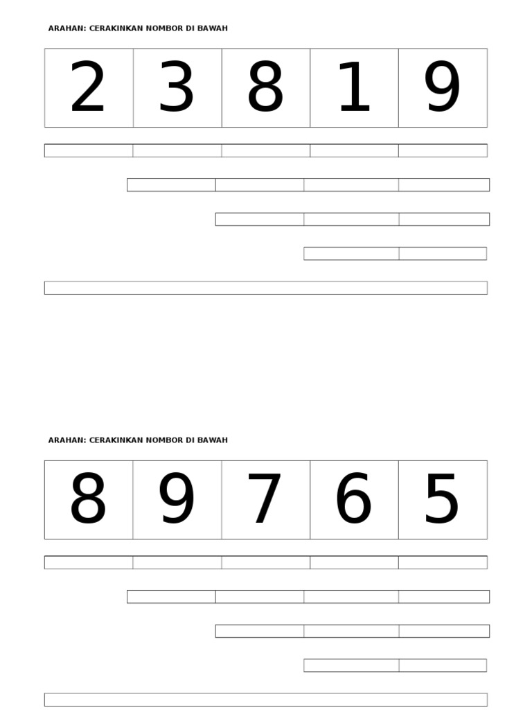 CERAKIN NOMBOR (Matematik) | PDF