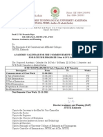 Academic Calendar for B.tech & B.pharm III-I Sem and IV-I Sem