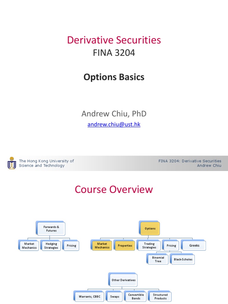 Options and Derivatives Overview | PDF | Option (Finance) | Moneyness