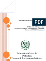 A presentation on Education Crisis in Pakistan(Issues & Recommendations)
