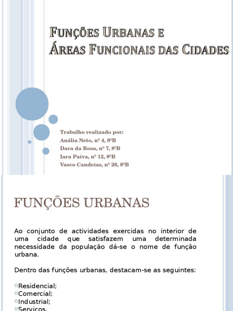 Funções Urbanas e Suas Características | PDF | Política | Ciências Sociais
