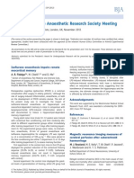 Proceedings of The Anaesthetic Research Society Meeting: Abstracts