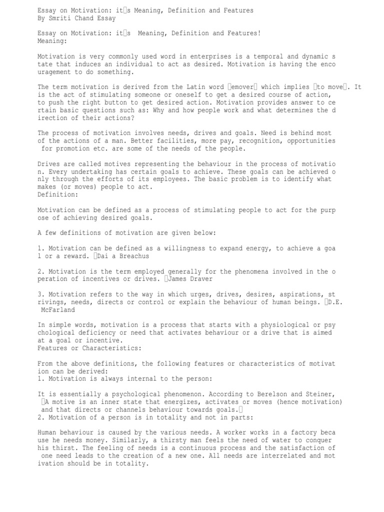 Essays about motivation leads to success picture