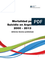 Mortalidad Por Suicidio en Argentina 2013