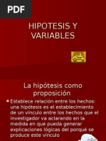 Hipotesis y Variables