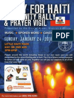 Unity For Haiti Community Rally & Prayer Vigil