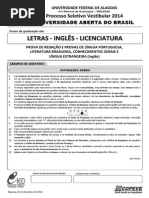 Prova - Letras_Ingles - Licenciatura