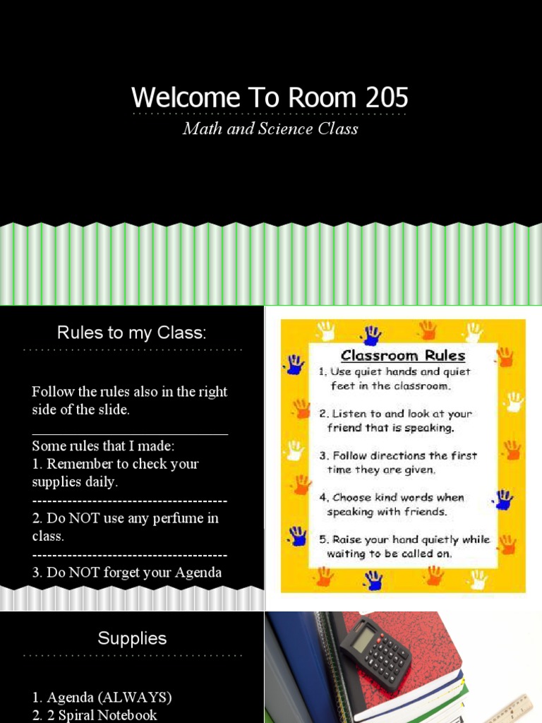 Room 205 Math & Science Class Rules | PDF
