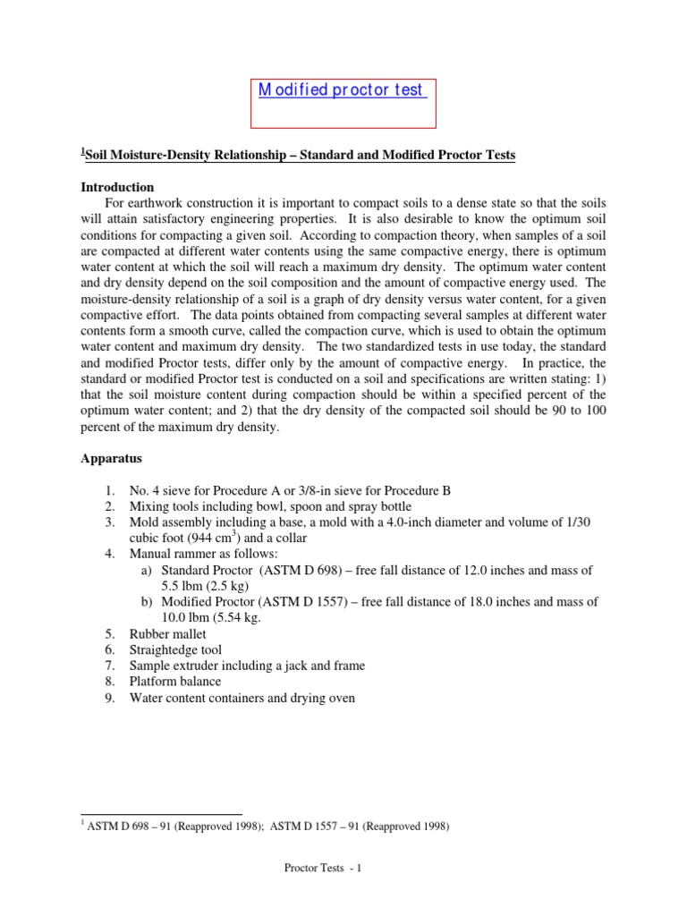 Modified Proctor Test: The University of Toledo Soil Mechanics ...