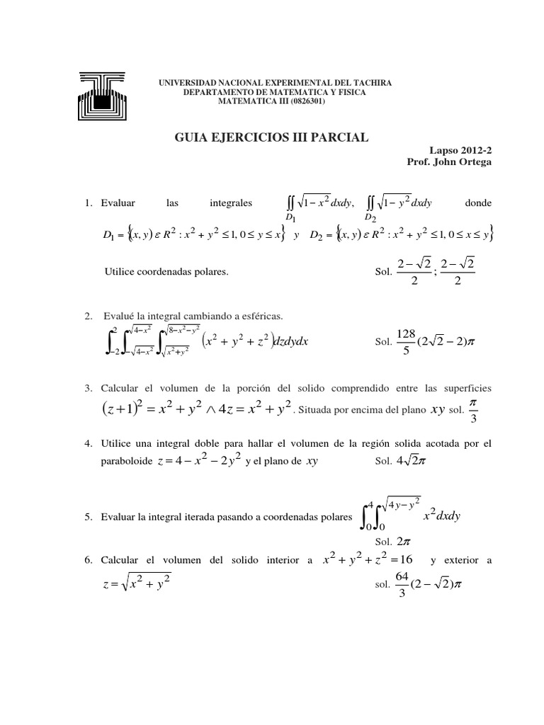 Integrales Integral Esfera