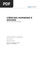 Ciências Humanas e Sociais Prof. Ms. Cíntya Oliveira Carvalho
