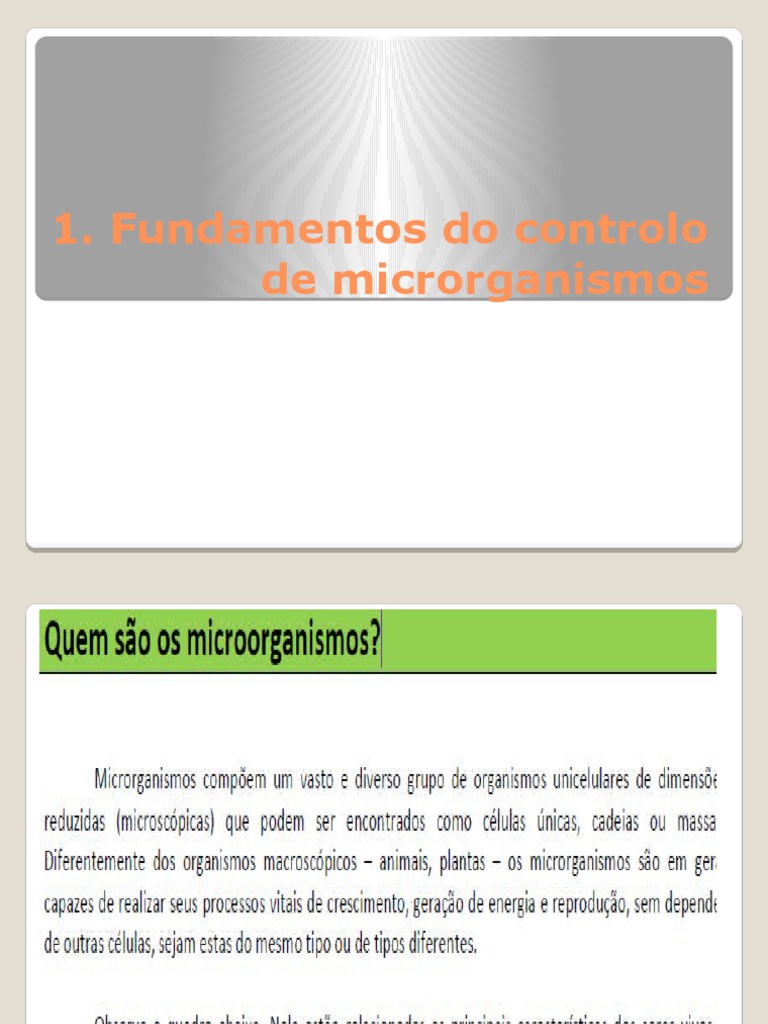 1-Fundamentos Do Contl. de Microrg | PDF | Desinfetante | Esterilização ...