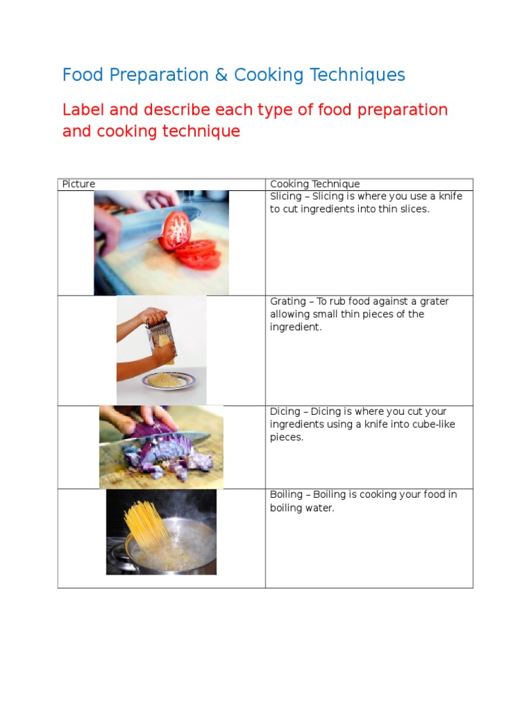 Essential Cooking Techniques Explained | PDF | Cooking, Food & Wine