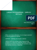 Linear Programming: Simplex Method: Heinz Reimann Orais Mba 1
