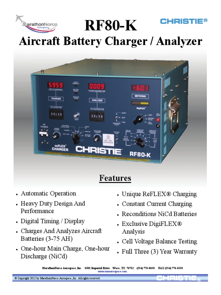RF80 K | PDF | Battery Charger | Battery (Electricity)