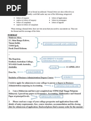 Formal Letter