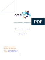 GCCS 2015 Admin Note Update