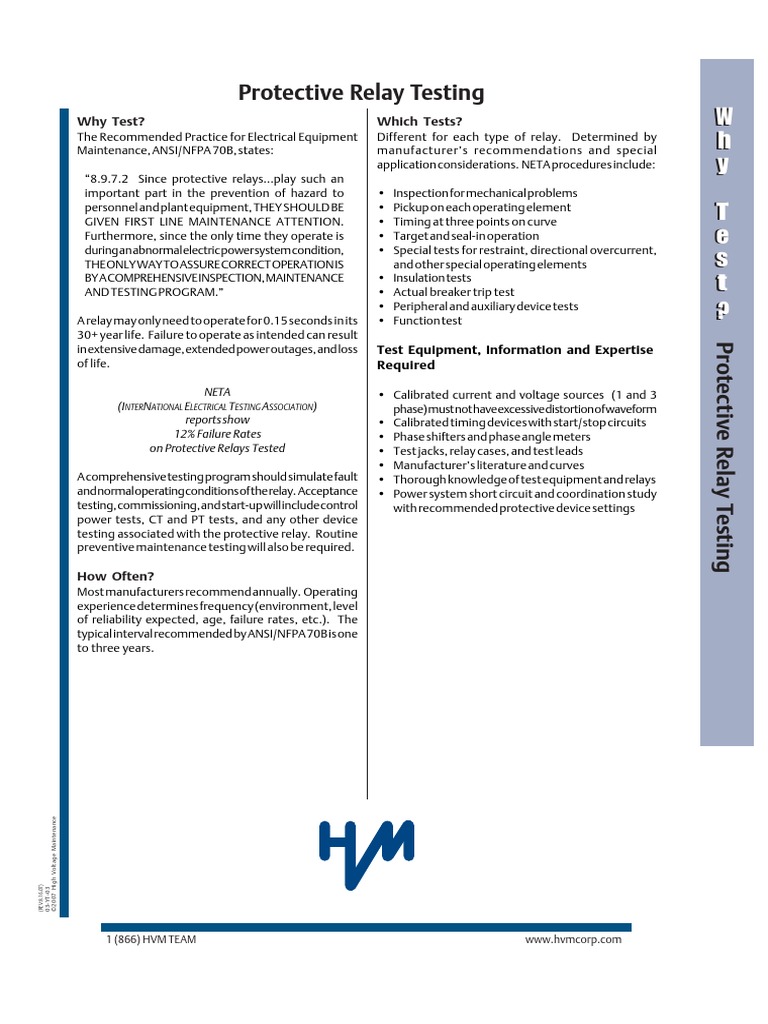 Why Test Protective Relay | PDF
