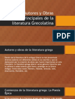 Autores y Obras Principales de La Literatura Grecolatina