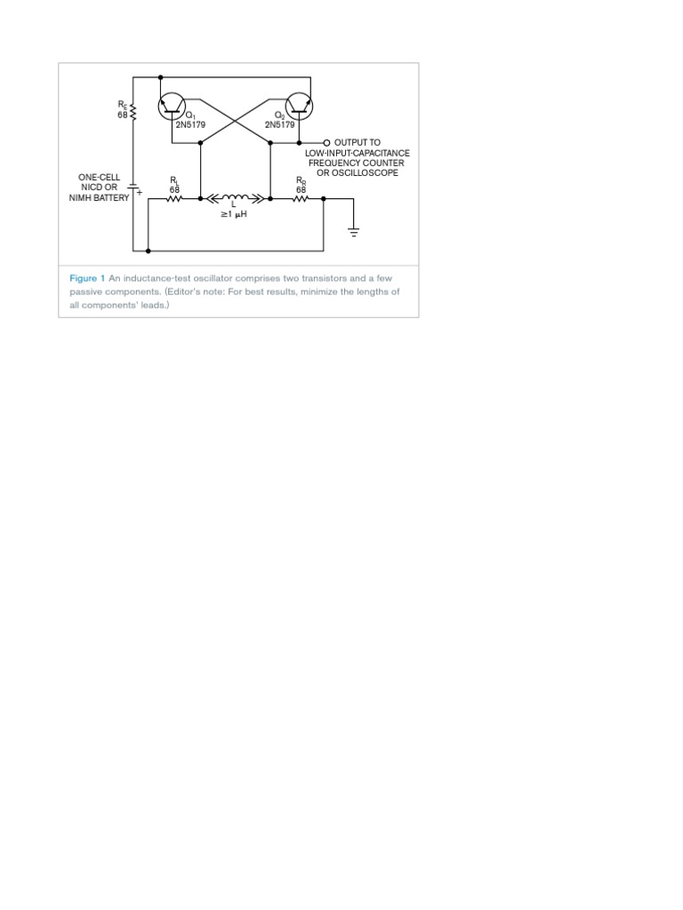 Inductance-Test Oscillator Design Guide | PDF | Computers