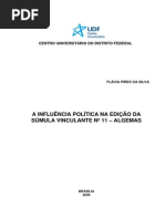 Influencia Politica Da Súmula Nº 11 - Algemas