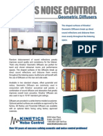 Kinetics Noise Control: Geometric Diffusers