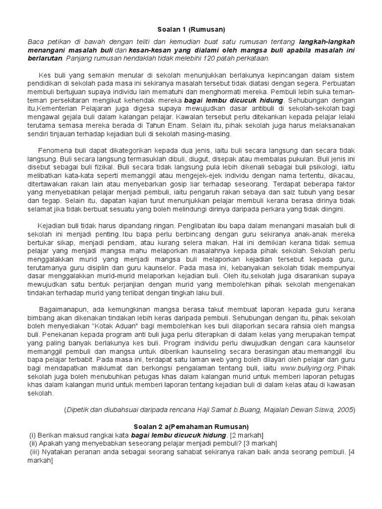 Soalan 1 Rumusan Pdf