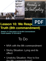 Fourth Quarter - Lesson - 8th Commandment Discussion