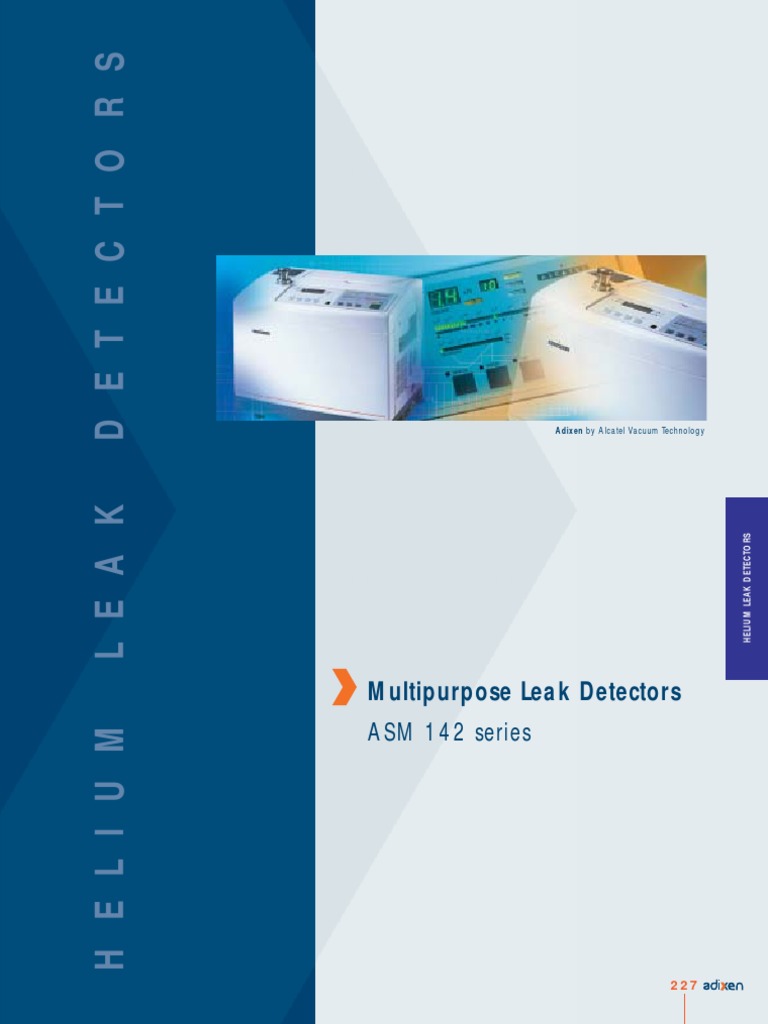 ASM142 Helium Leak Detector | PDF | Leak | Helium
